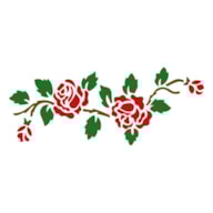 STENCIL 33X14CM ROSAS1 300001181 ACRILEX